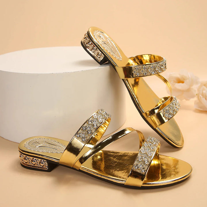 Ciara Rhinestone Slide Sandals