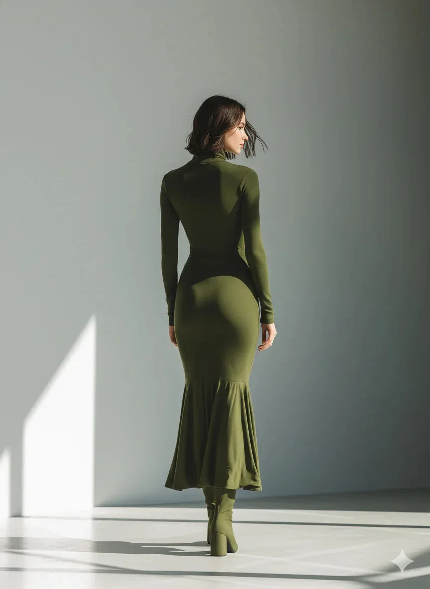 Leona Ruched Mermaid Maxi Dress