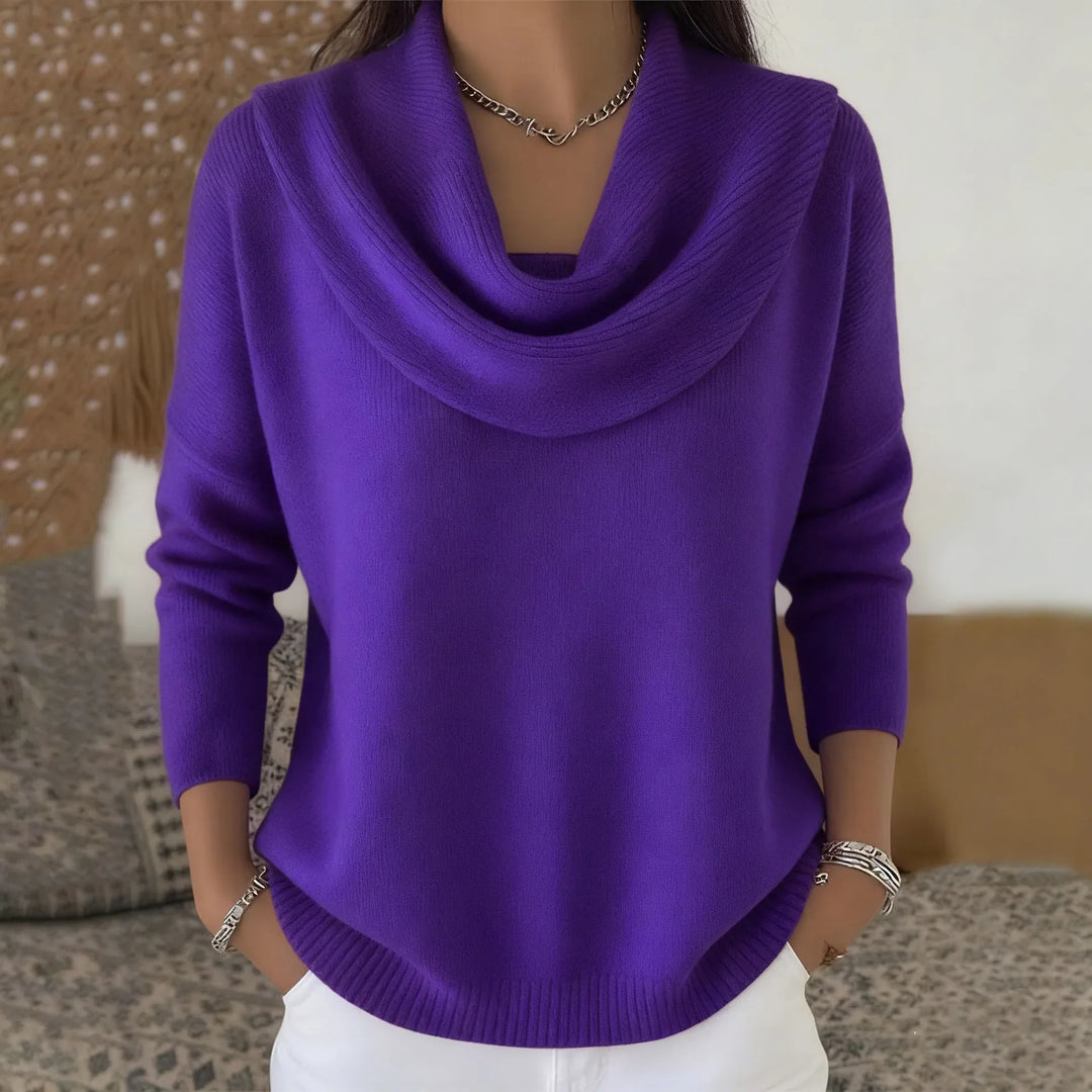 Lacceti Cowl Neck Knit Sweater