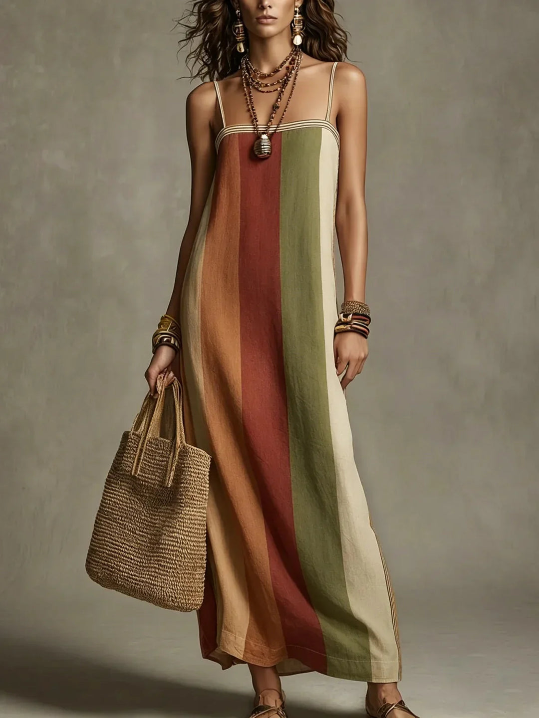 Faye Elegant Spaghetti Strap Maxi Dress