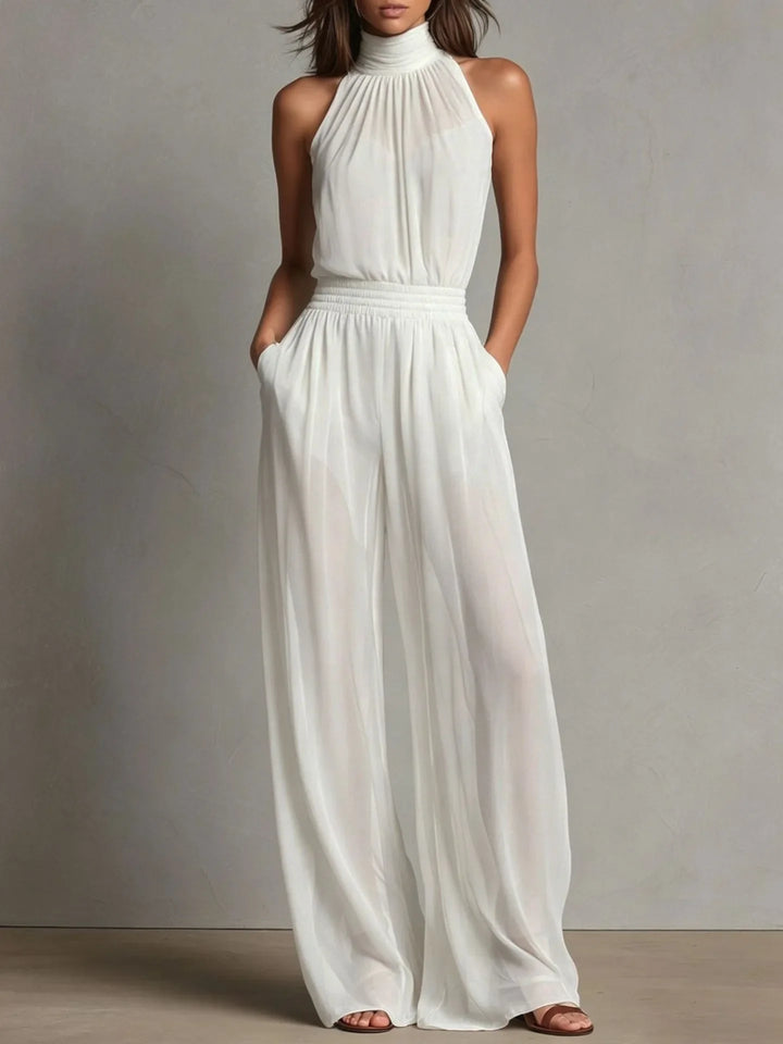 Liora Halter Wide Leg Jumpsuit