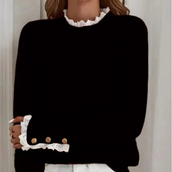 Marisette Lace Trim Pullover