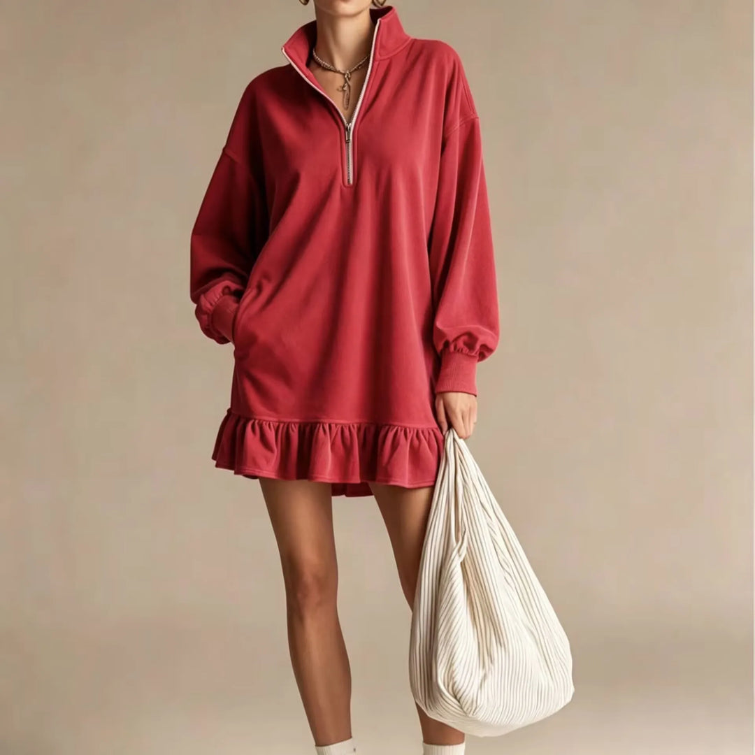 Karina Ruffle Hem Mini Dress