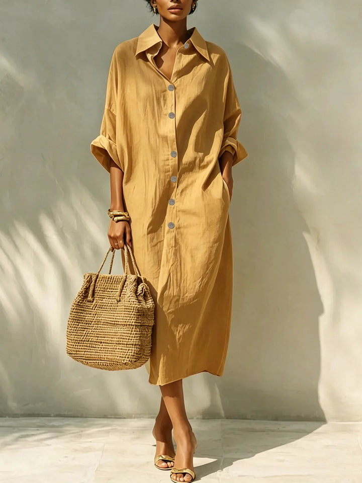 Elenora Relaxed Midi Shirt Dress