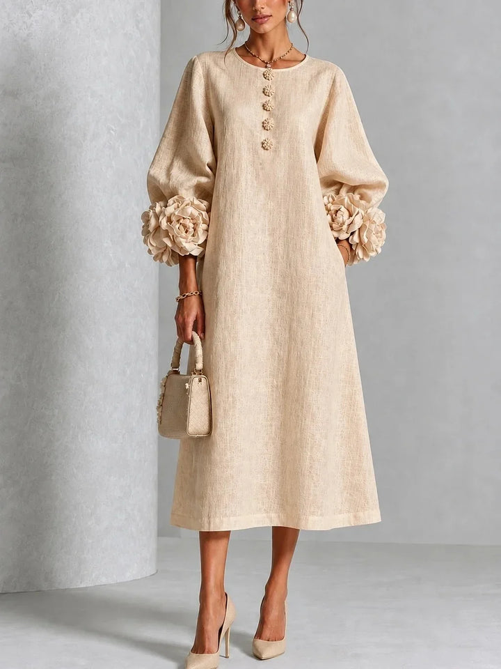 Celestine Lantern Sleeve Midi Dress
