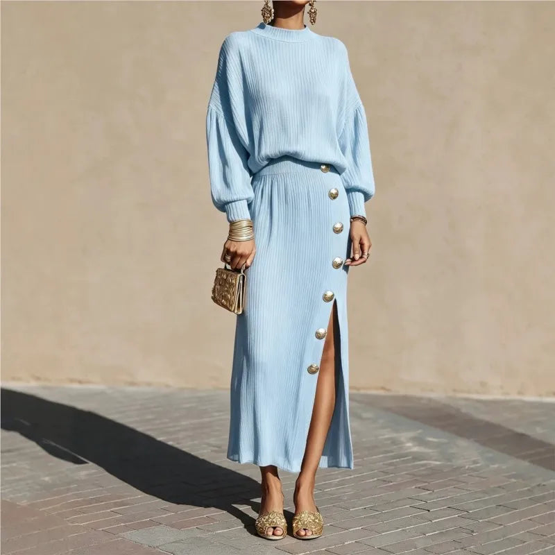 Cordelia Balloon Sleeve Sweater Dress