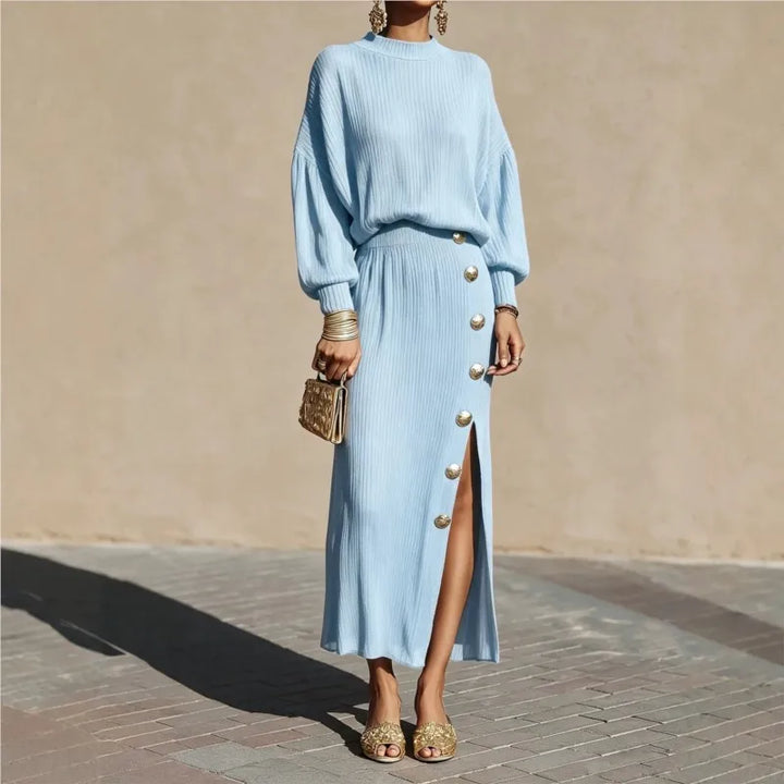 Cordelia Balloon Sleeve Sweater Dress