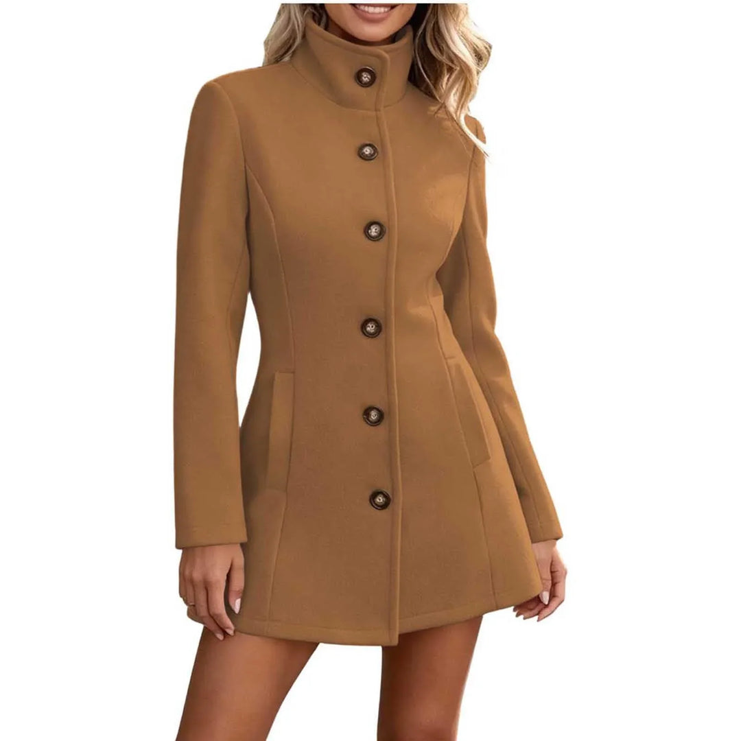 Marisette Stand Collar Peacoat