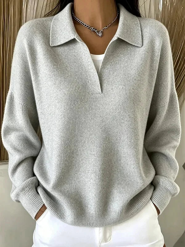 Selene Ribbed Knit Polo