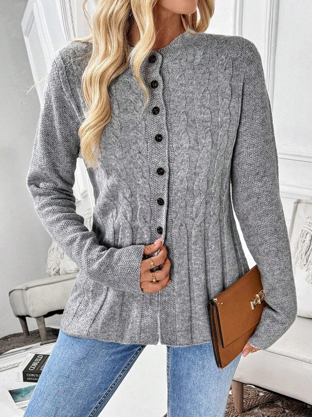 Marisol Cable Knit Cardigan