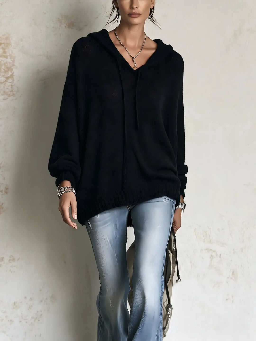 Ophelia Drawstring Hood Sweater