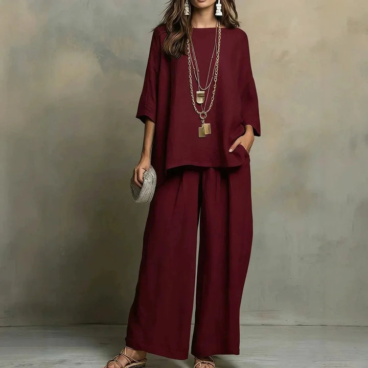 Dephany Breathable Linen Pant Set