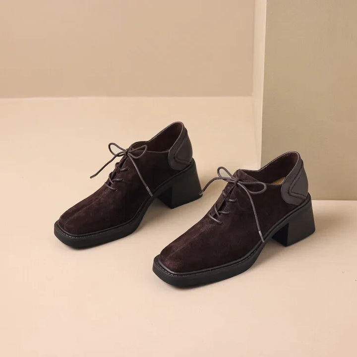 Velora Suede Block Heel Loafers