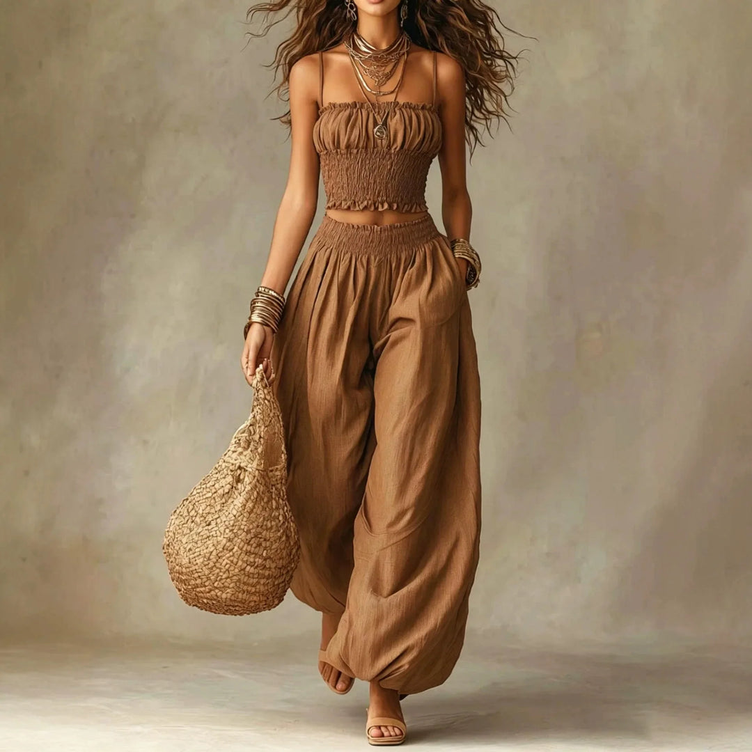 Hanae  Wide Leg Two-Piece Set