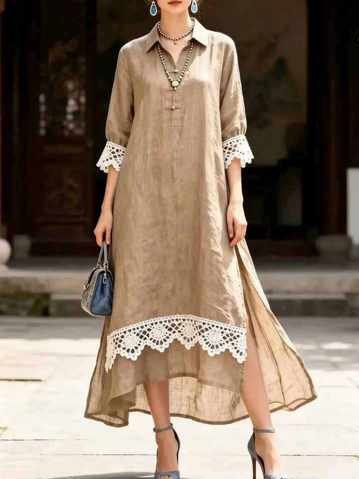 Bellisse Lace Trim Midi Dress