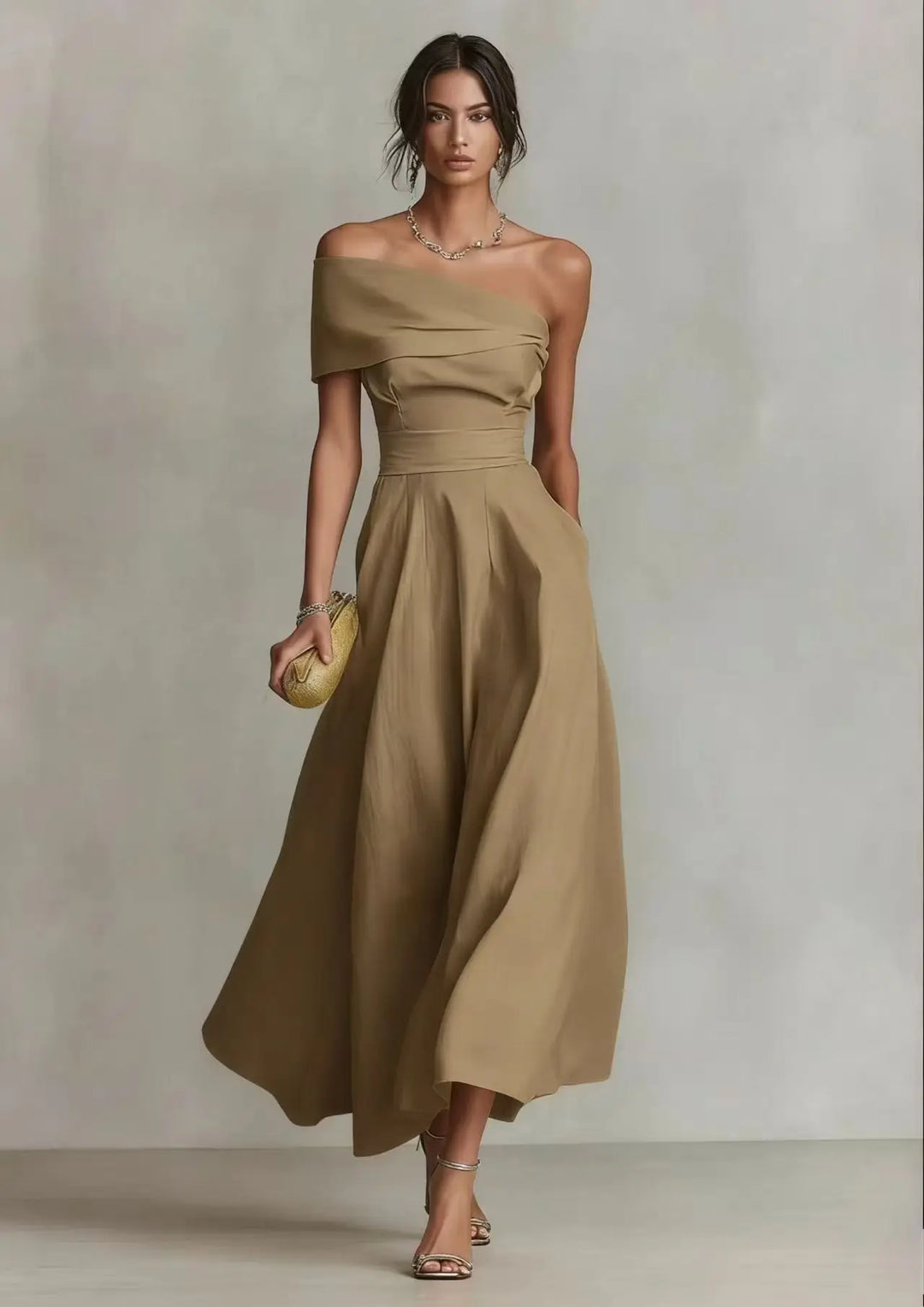 Osha One Shoulder Maxi Wedding Guest Dress