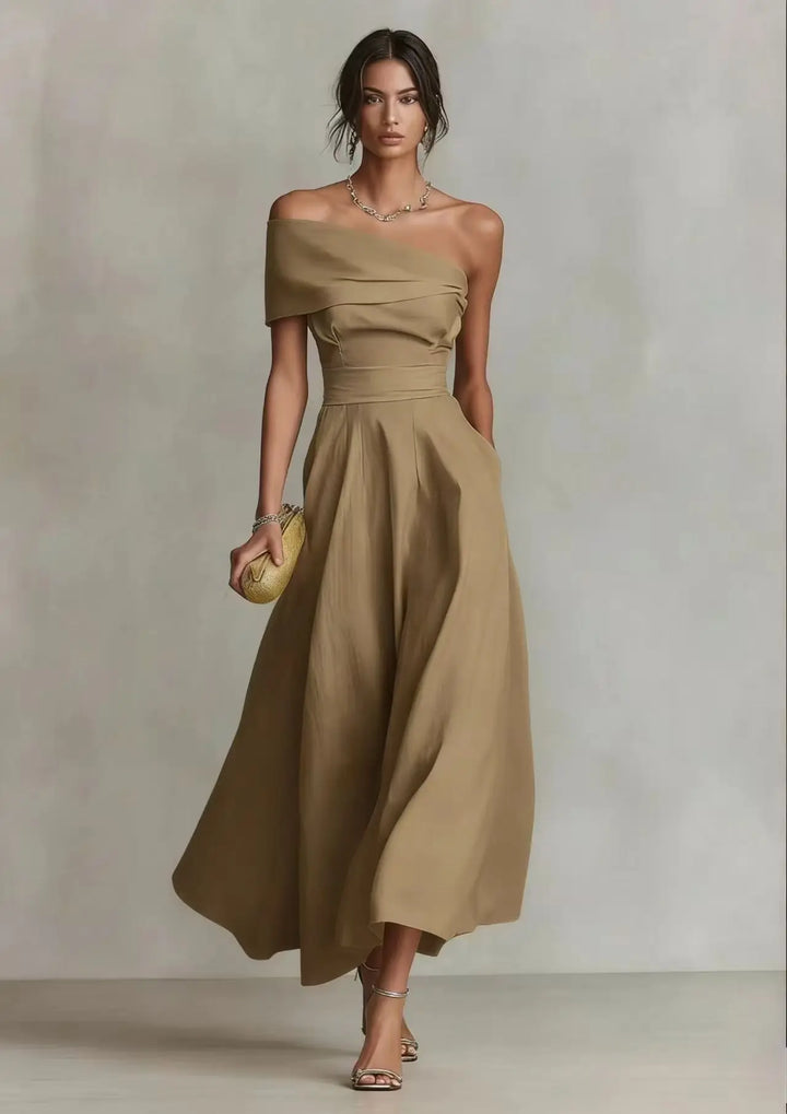 Osha One Shoulder Maxi Wedding Guest Dress