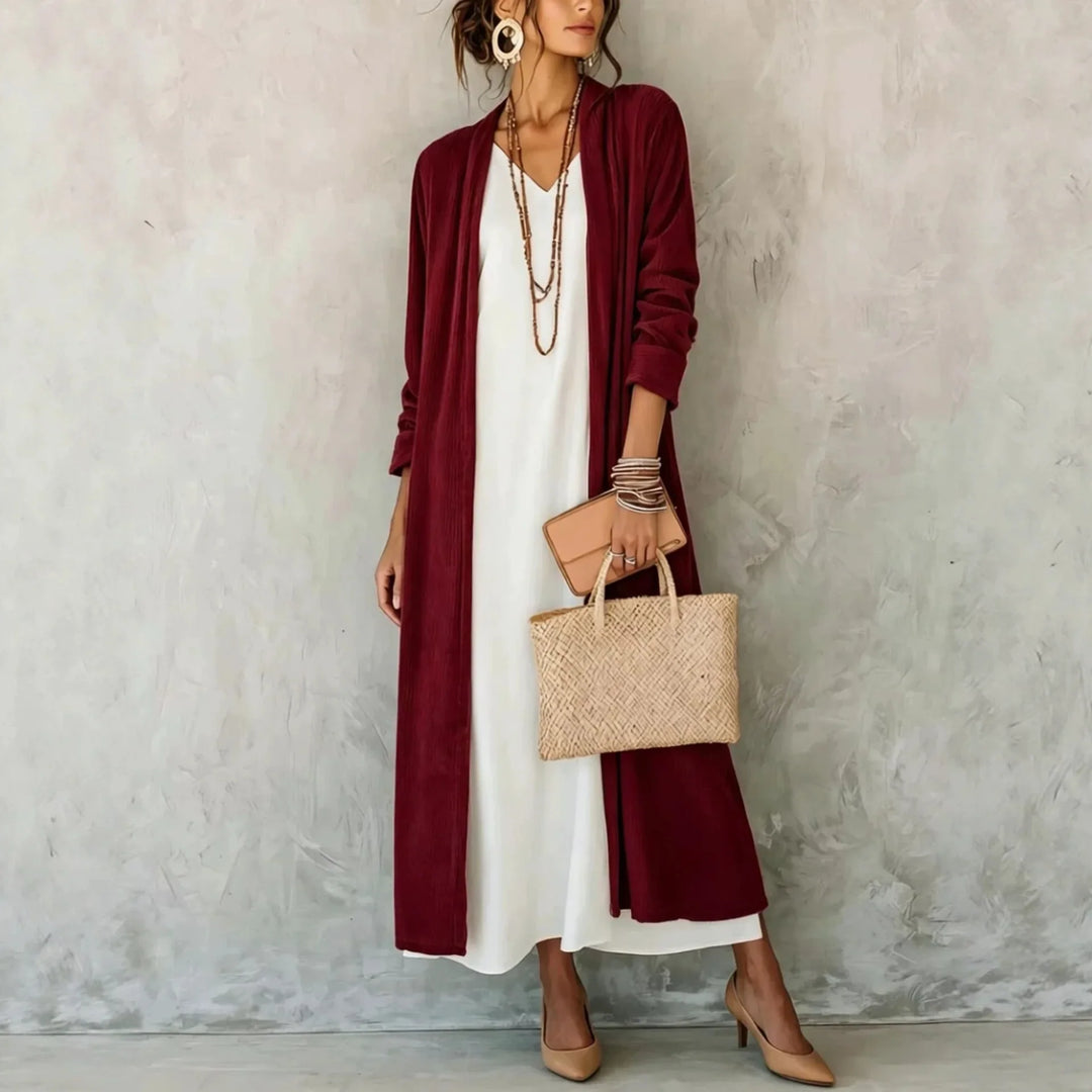 Adele Corduroy Long Cardigan