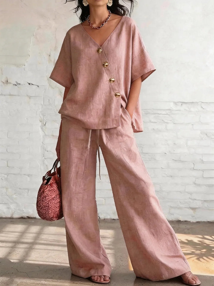 Harper Relaxed Wide Leg Trouser Set