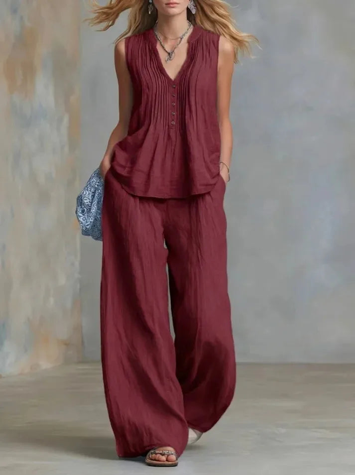 Orlando Pleated Two-Piece Set