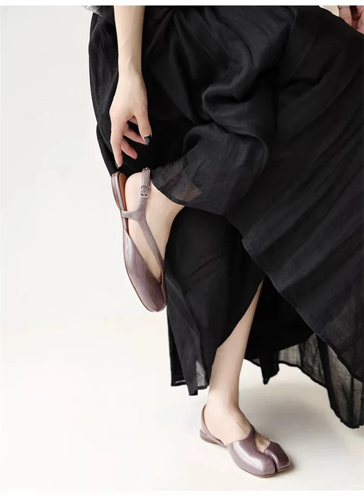 Quinn Split Toe Slingback Flats
