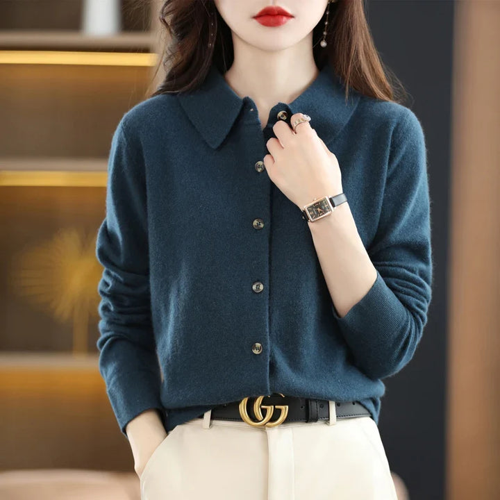 Juliet Polo Button Front Cardigan