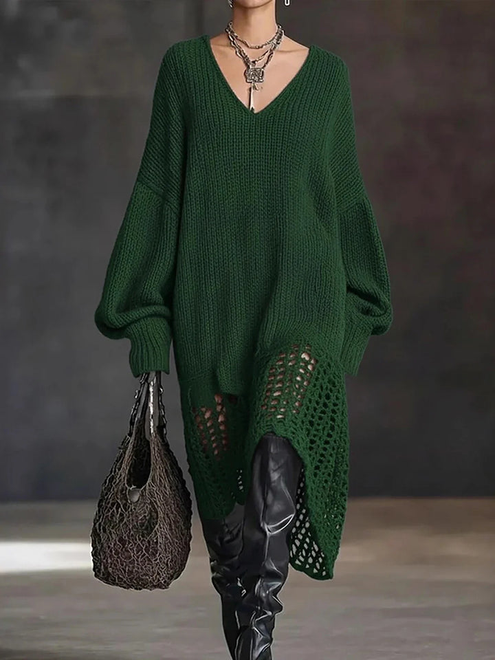 Marielisse Hollow Out Sweater Dress