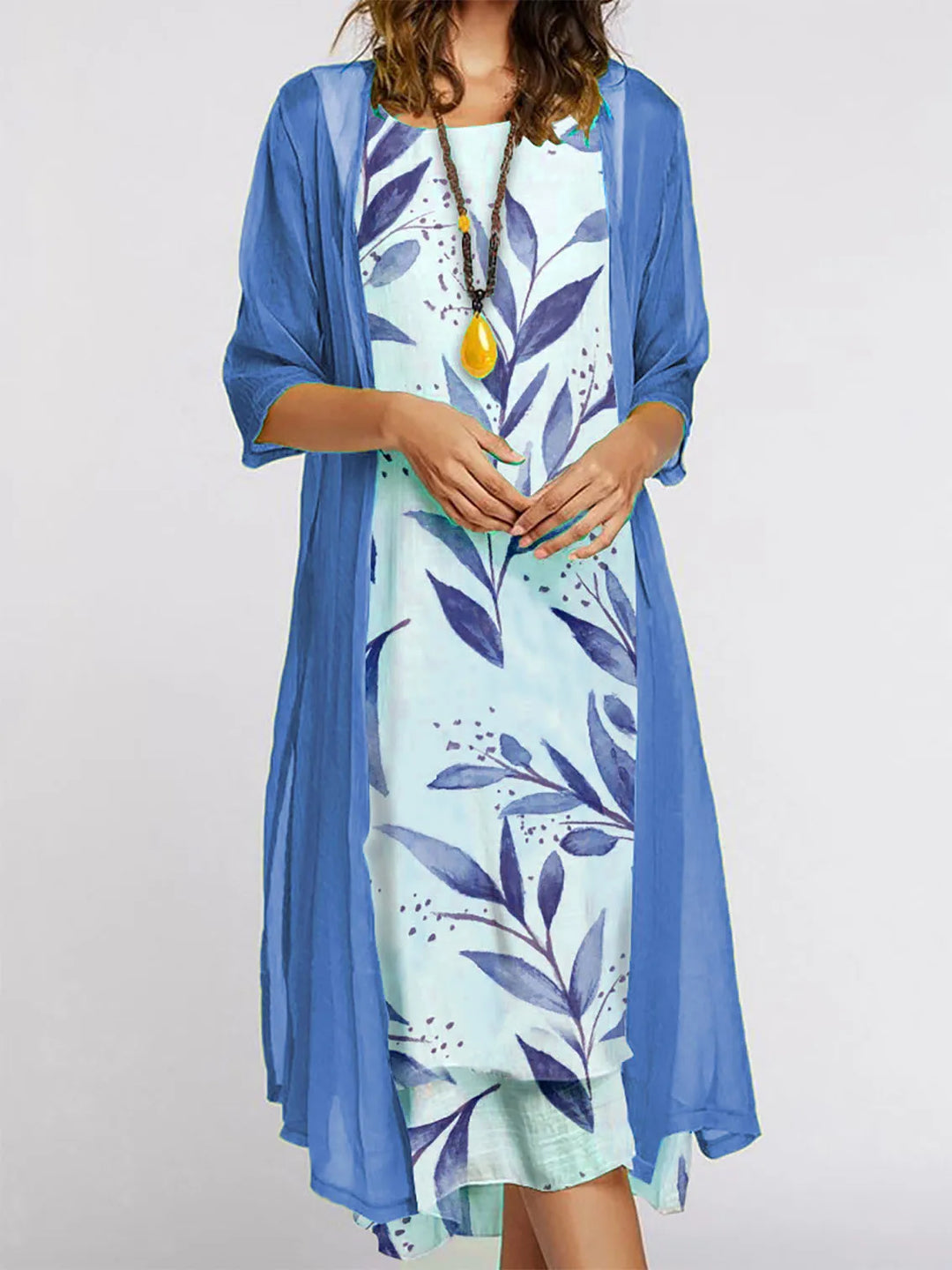 Margot Floral Cardigan Midi Dress