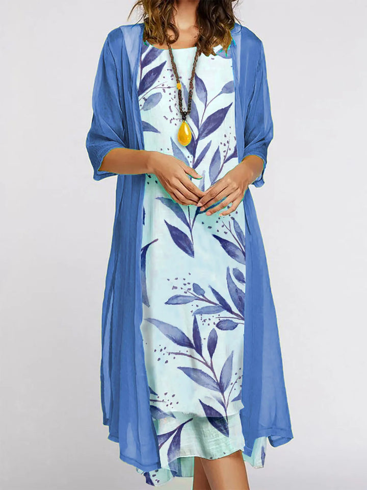 Margot Floral Cardigan Midi Dress