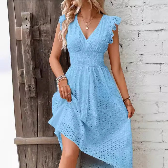 Monroe Flutter Sleeve Midi Dress