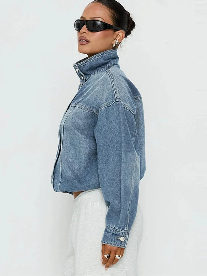 Violetta Cropped Denim Jacket