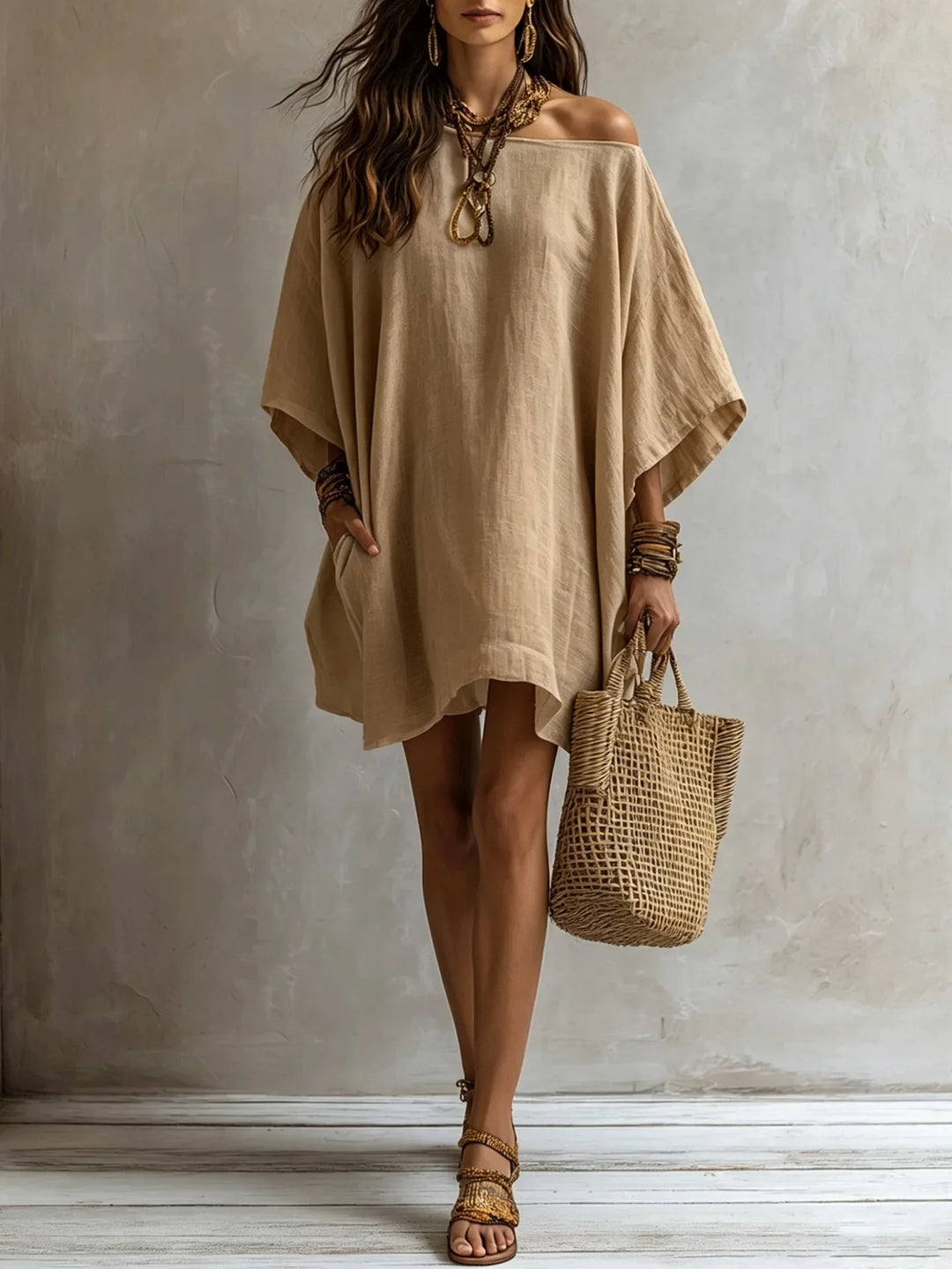 Evania Batwing Sleeve Mini Dress