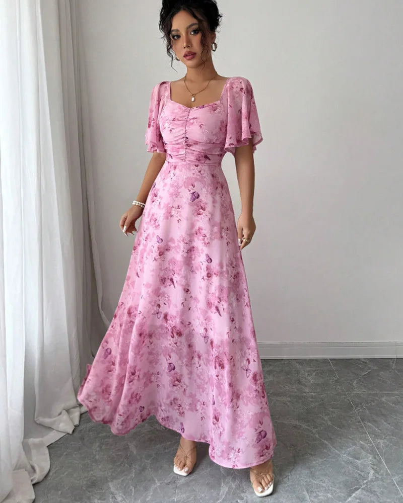 Elodie Puff Sleeve Midi Dress