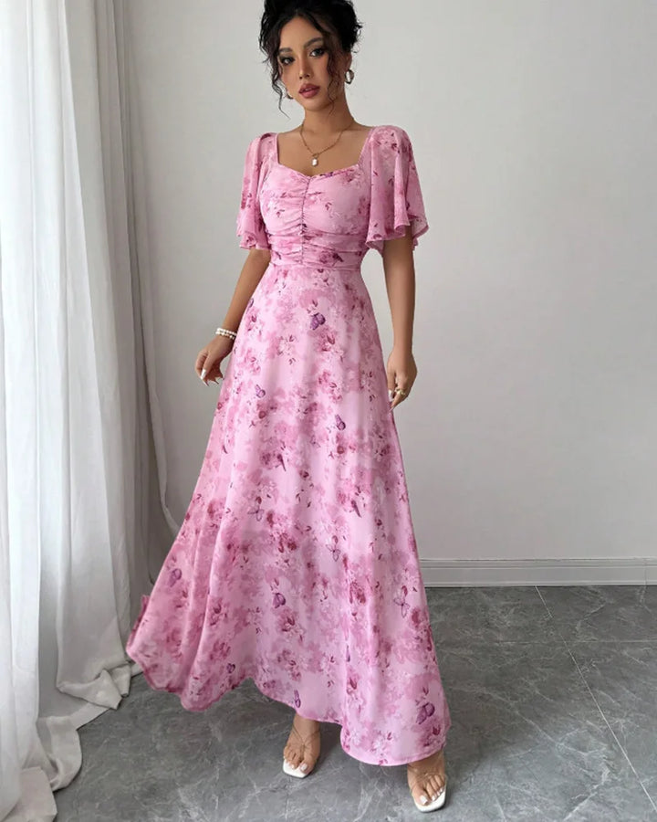 Elodie Puff Sleeve Midi Dress