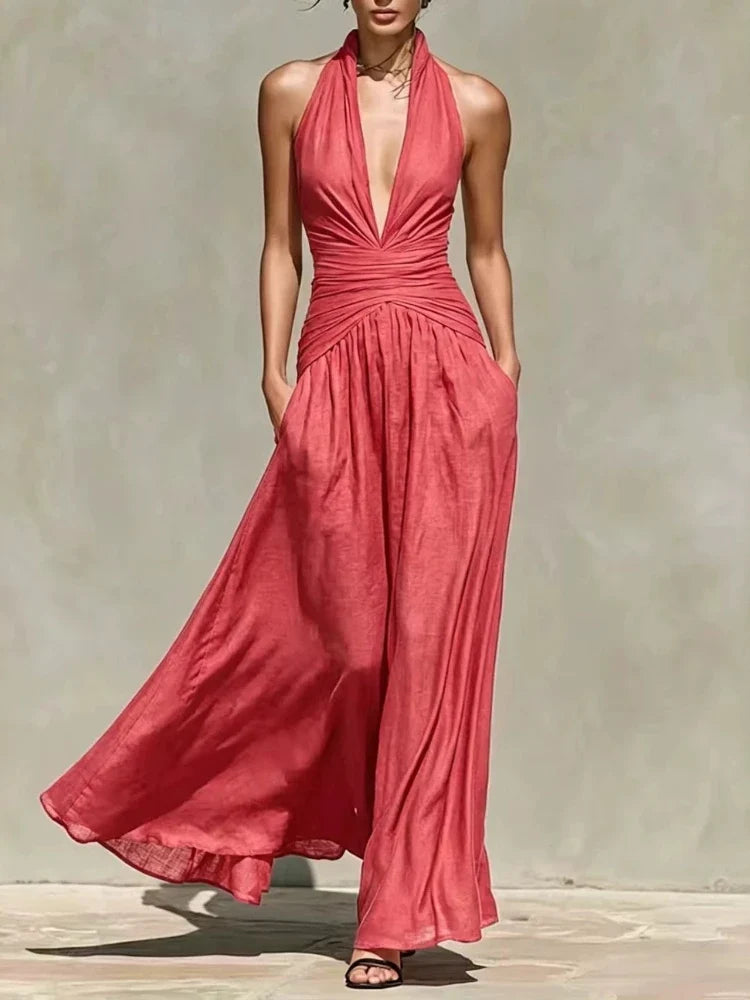 Anouk Ruched Waist Maxi Dress