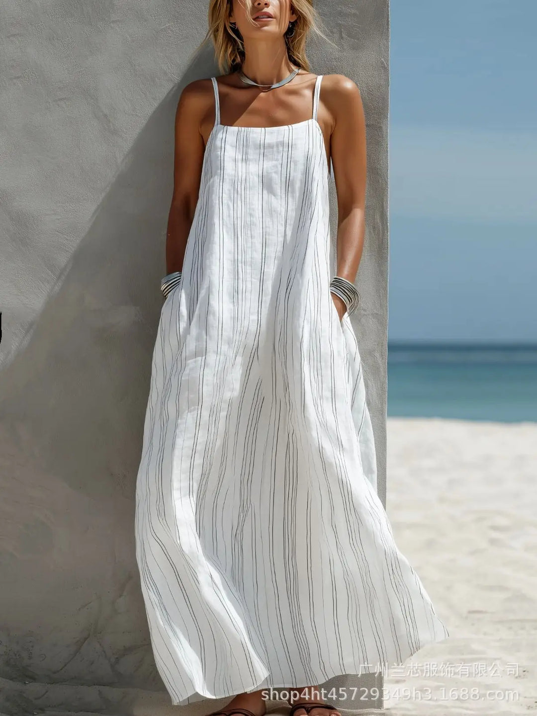 Audrey Sleeveless Summer Beach Dress