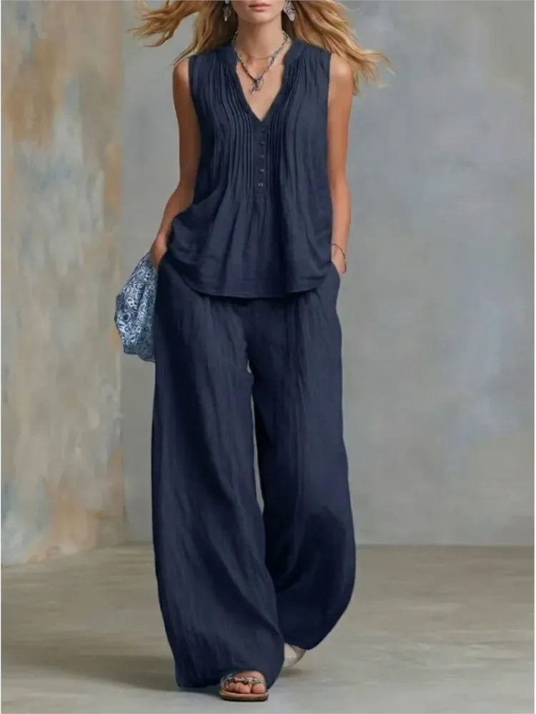Orlando Pleated Two-Piece Set