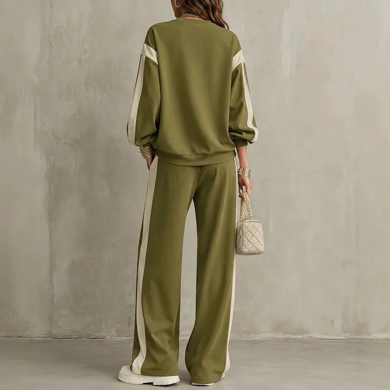 Halston Color Block Two Piece Set
