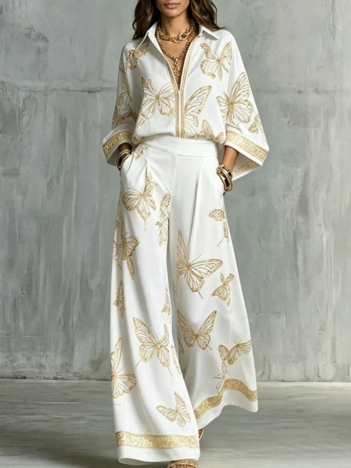 Brialia Butterfly Print Lounge Set
