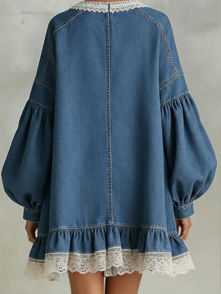 Ginnea Denim Lace Dress