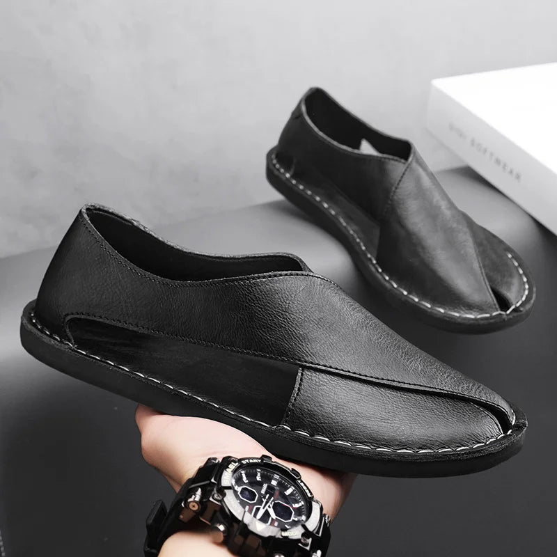 Draven Crossover Leather Sandal