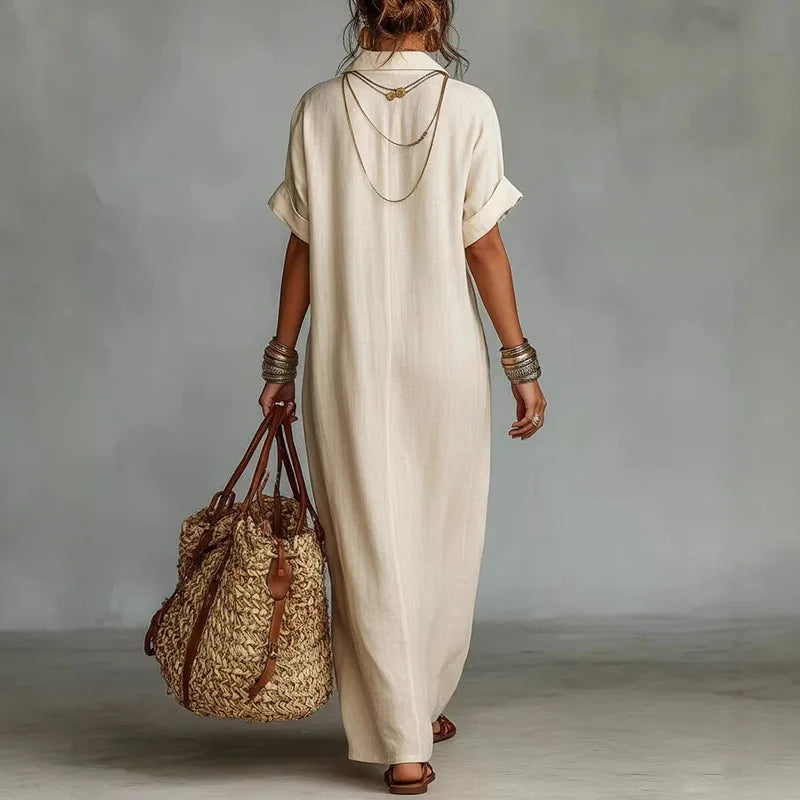 Marlene V Neck Kaftan Dress