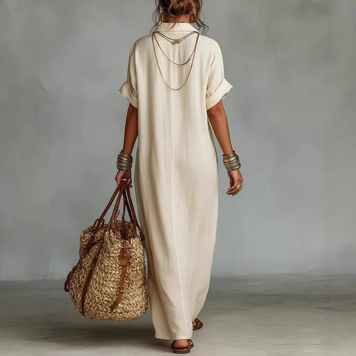 Marlene V Neck Kaftan Dress