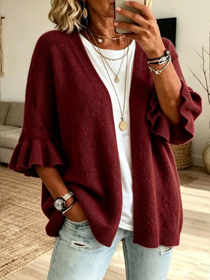 Belladine Ruffle Sleeve Cardigan