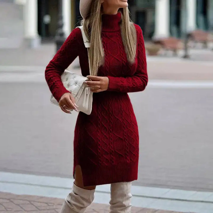 Odalis Cable Knit Sweater Dress