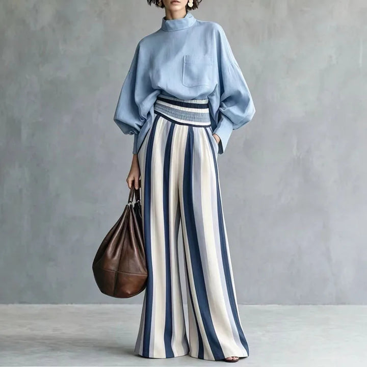 Adeline Relaxed Striped Pant Set
