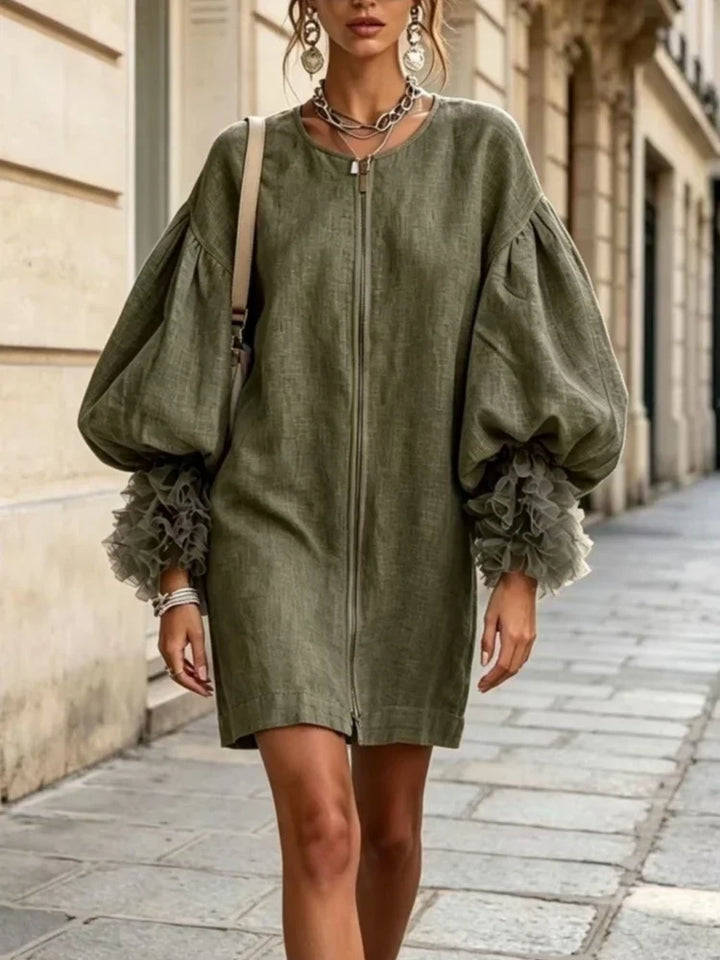 Astrid Balloon Sleeve Mini Dress