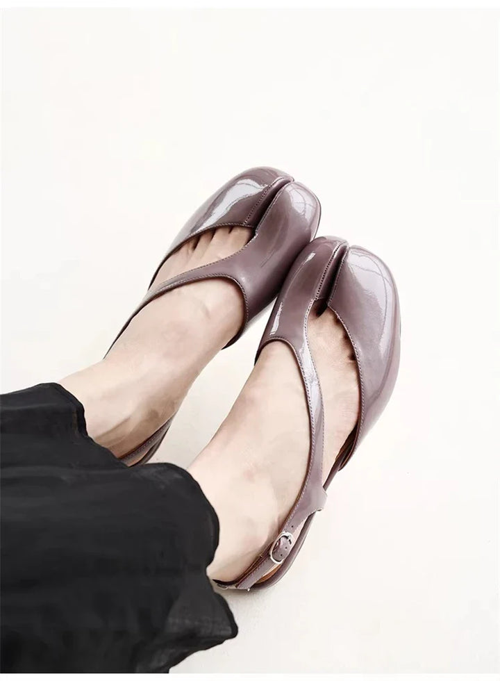 Quinn Split Toe Slingback Flats