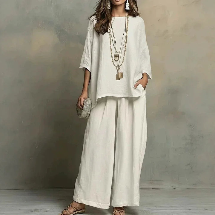 Dephany Breathable Linen Pant Set