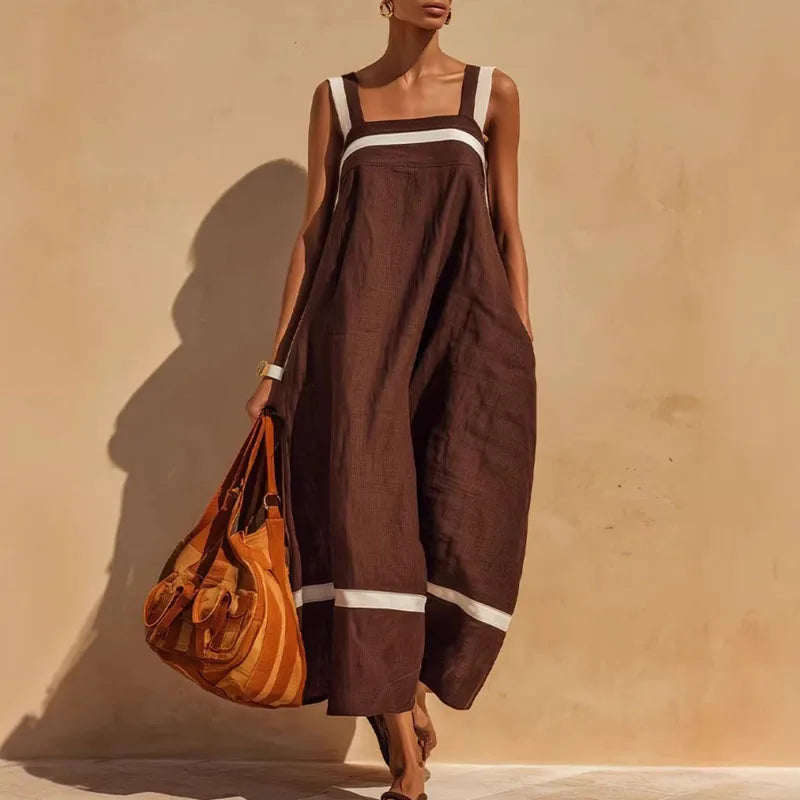 Laureline Color Block Maxi Dress